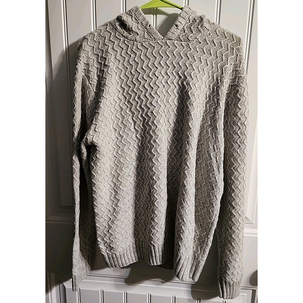 Union Bay Gray Hooded Sweater 100% Acrylic